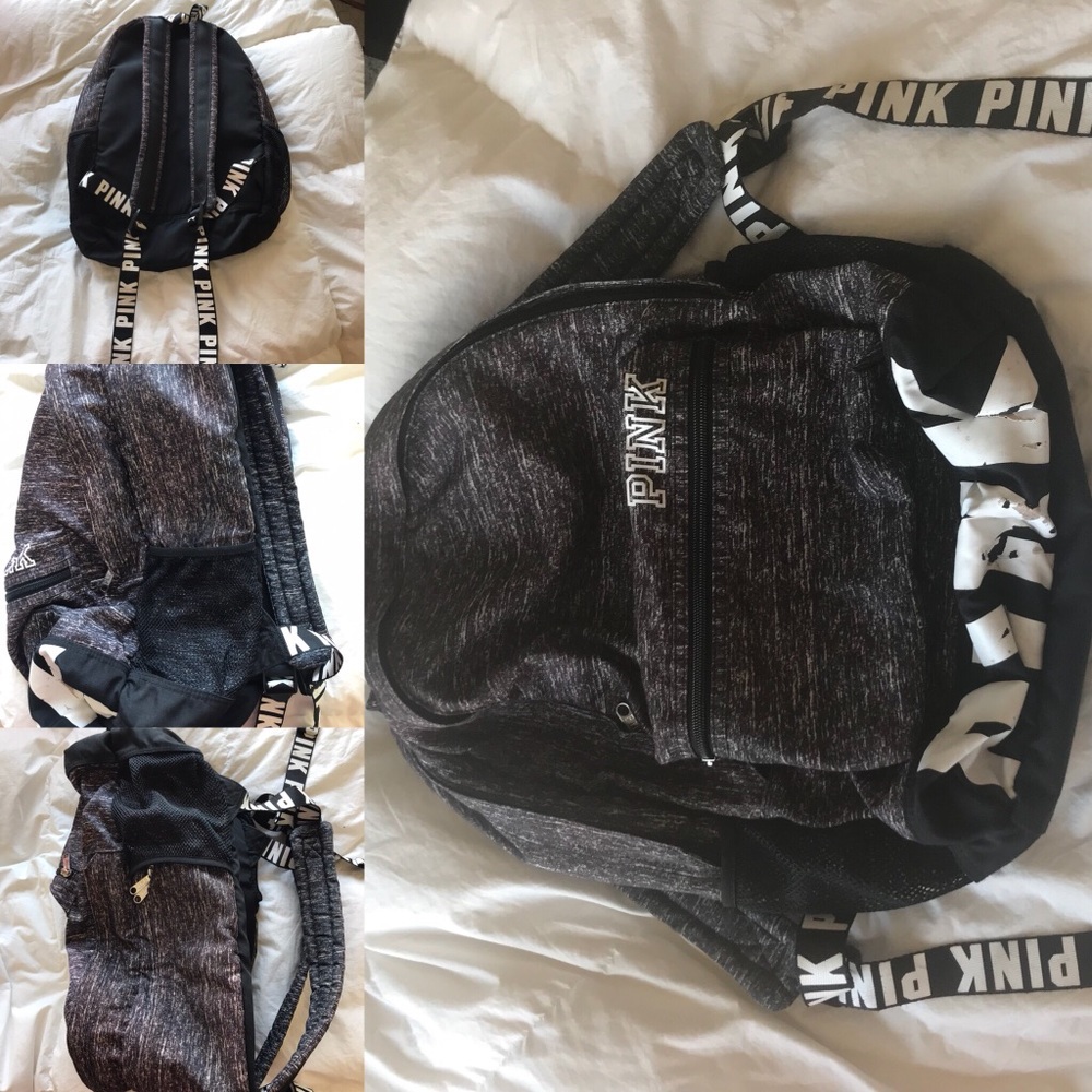 Grey PINK Campus Backpack